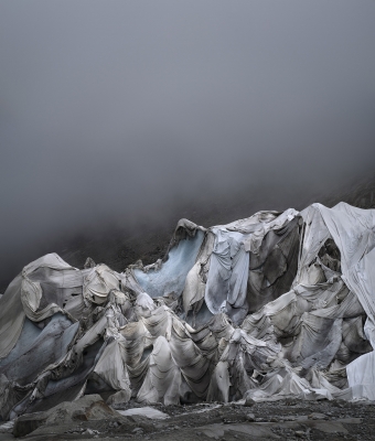 Gletscher-Projekt . Weiss war der Schnee