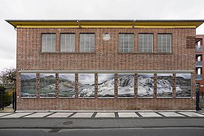 Rhonegletscher II . 2,10 x 15 m .9-teilig . 2018 Fuhrwerkswaage Köln (Mountauinview Gallery) 2026